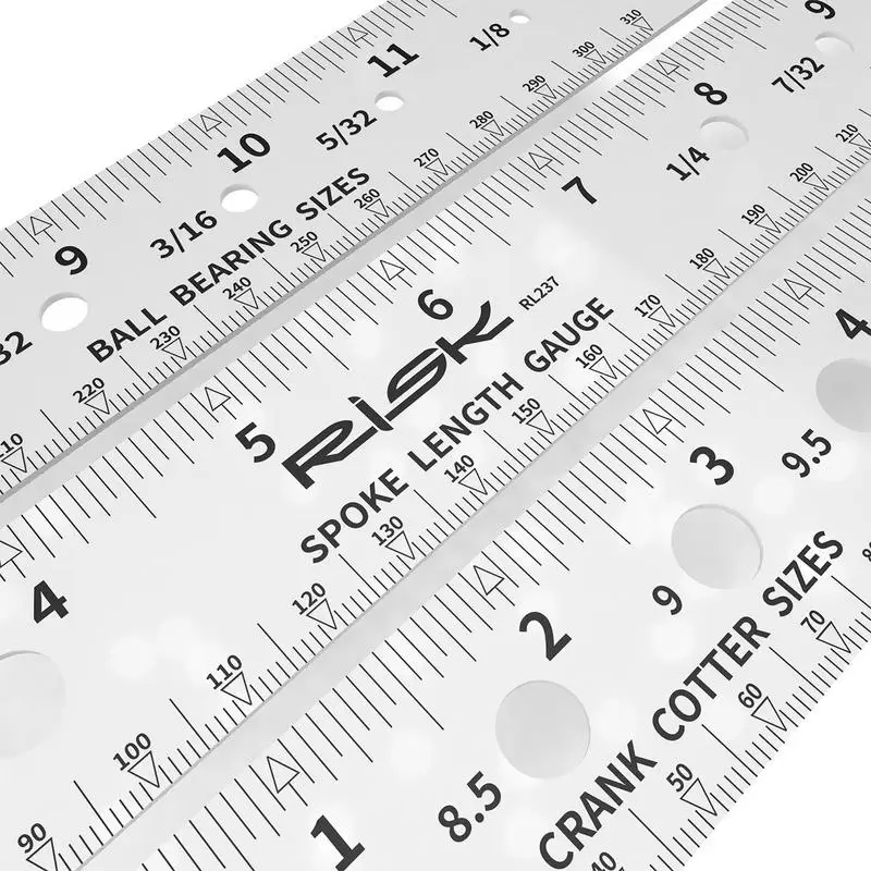 Bike Spoke Ruler Double-Sided Printing Bicycle Spoke Measuring Tool Easy To Use Gauge Screw Measuring Tool