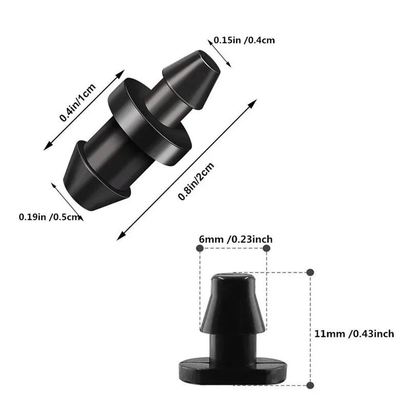 100 pieces garden hose end plugs for drip irrigation systems 1/4 inch barbed connectors water sealing fittings pressure rated up