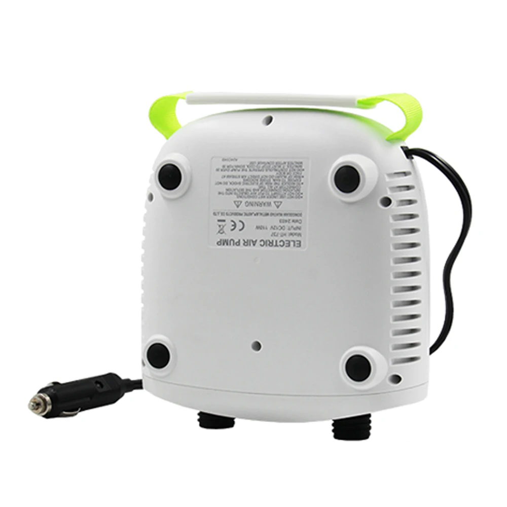 12Volt DC12V Voertuig Elektrische Pomp ABS Zwart + Wit 110W 0.5-20PSI 250/70L/Min 2.6m Voedingskabel 0.675m Slang 190x175x77mm voor