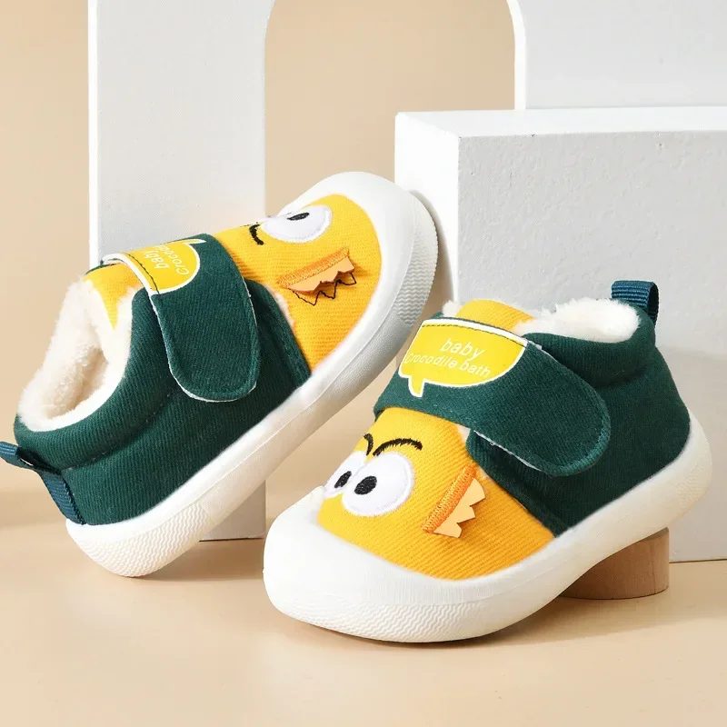 ZapatillasSoft sepatu bayi AutumnWinter 0-2 tahun sepatu jalan anak perempuan sepatu katun anak laki-laki hangat sepatu kasual Bebe nigri