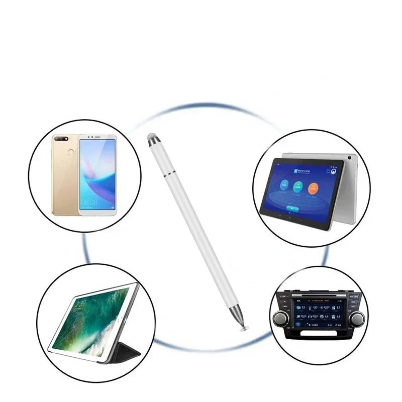 3 In 1 Capacitive Pencil for Smart Phone, Tablet - Thick & Thin Drawing, Android Mobile Screen Touch Pen