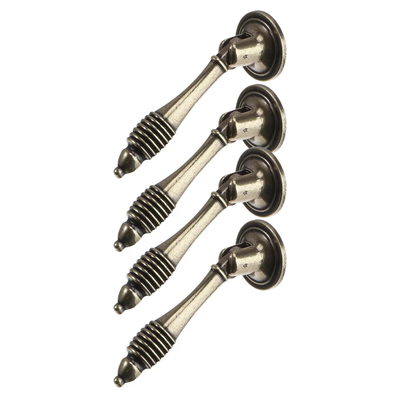 

4Pcs Zinc Alloy Durable Retro Cabinet Pull Ring Handle Chic Furniture Accessory Stylish Drawer Door Knob Fixture