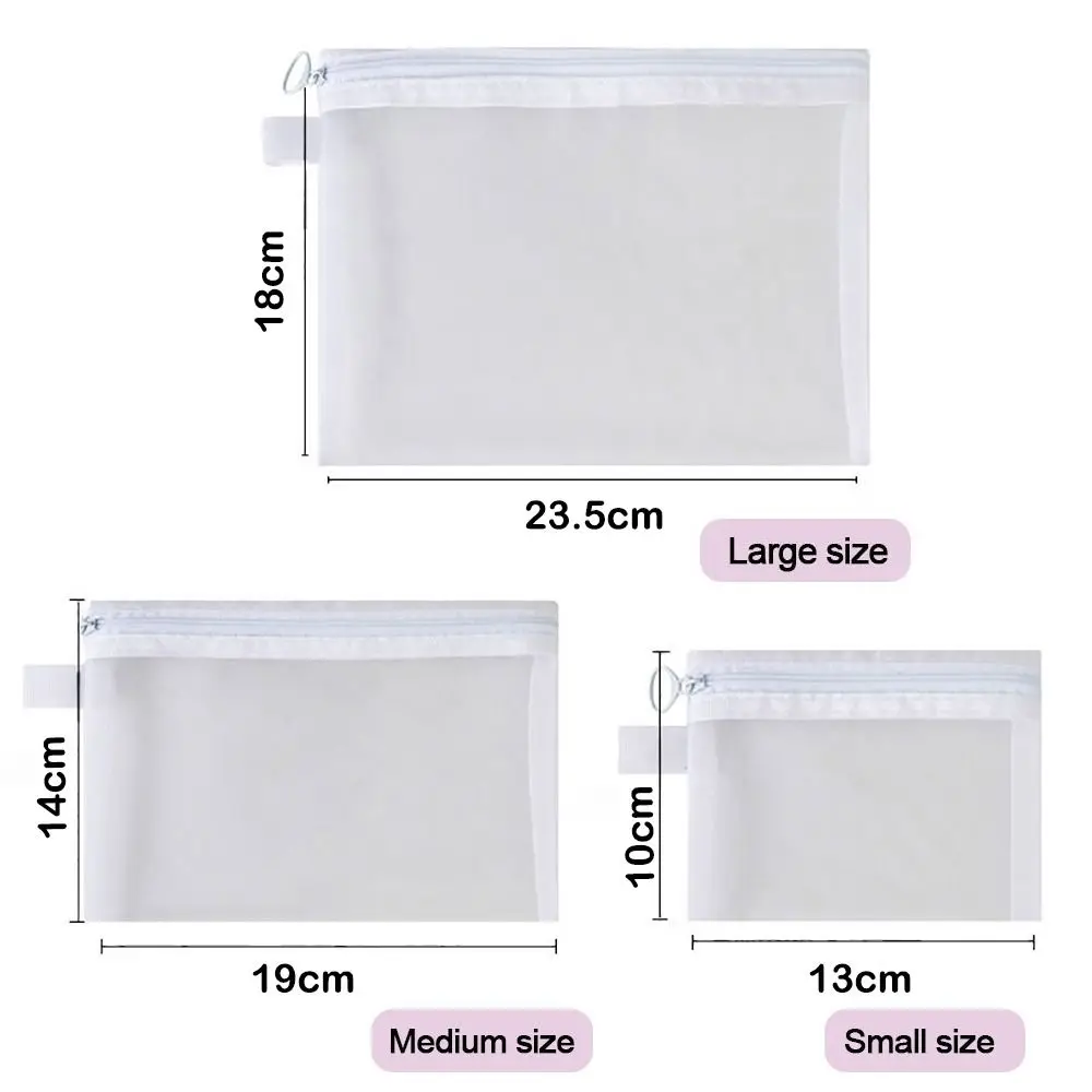 Travel Organizer Transparent Cosmetic Bag With Zipper Mesh Makeup Case Storage Pouch Women