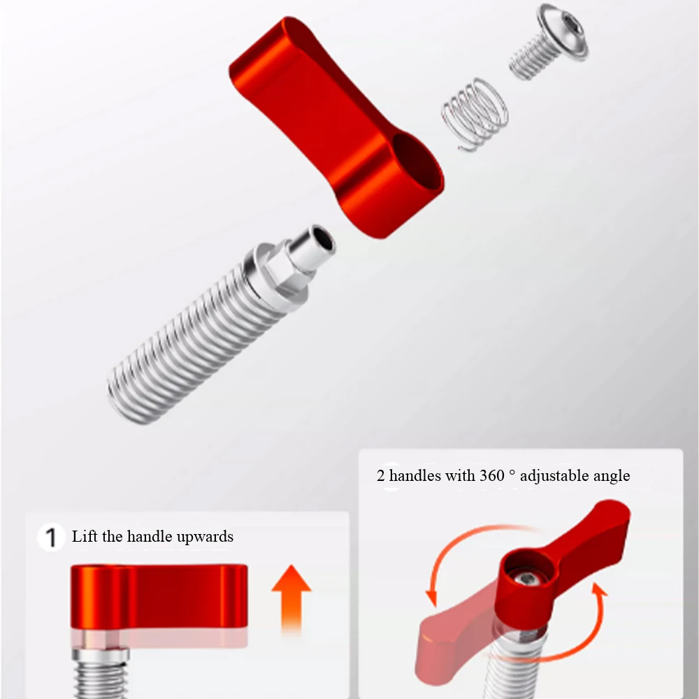 2Pcs Thumb Screw M4 M5 M6 Aluminum Alloy  L/T Type Handle+Carbon Steel Screw Shaft Hand Tighten Bolt Camera Accessories