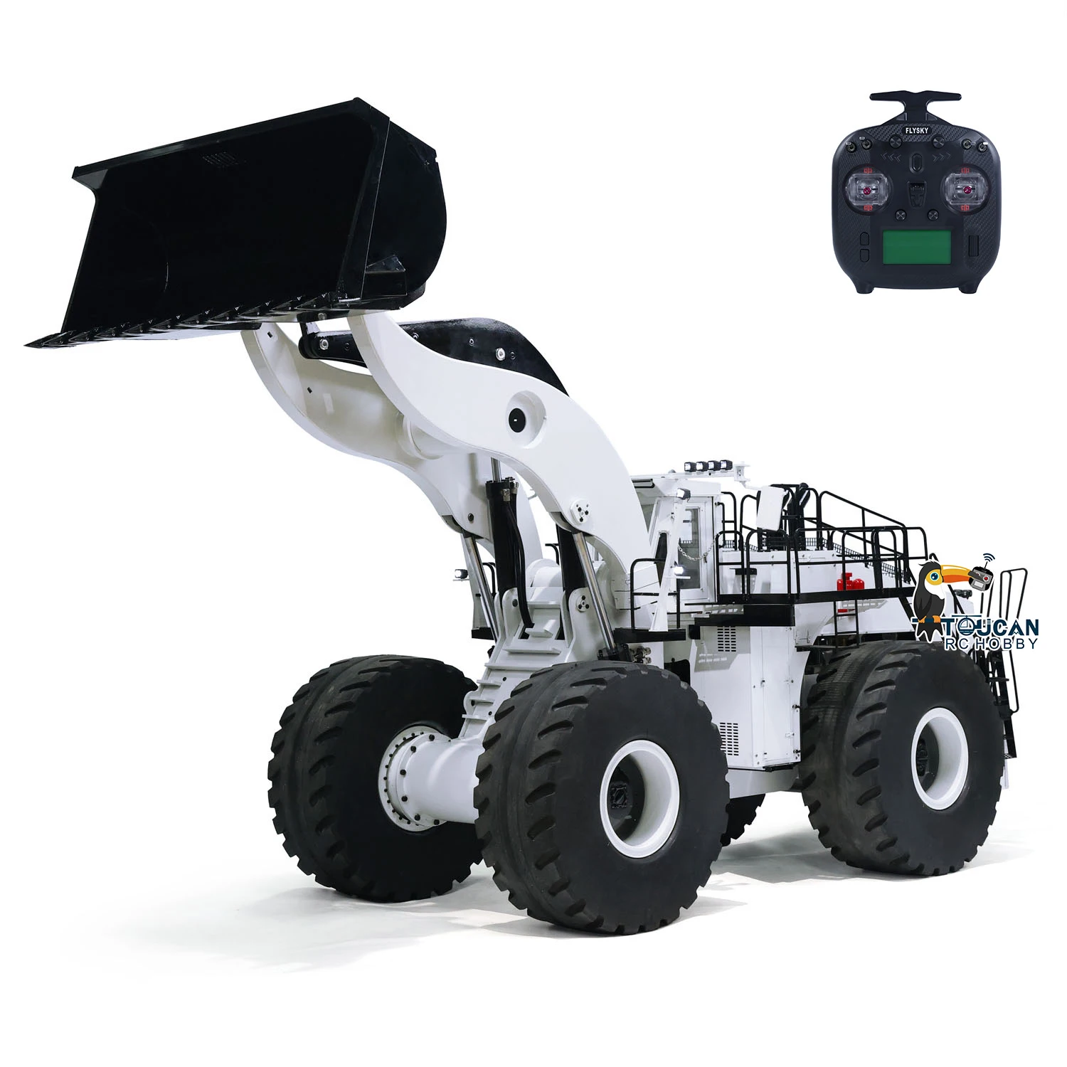 L2350 1:14 RTR Hydraulic RC Loader Heavy Duty Radio Control Construction Vehicle Earth Mover Light Sound Smoke Toys for Adult