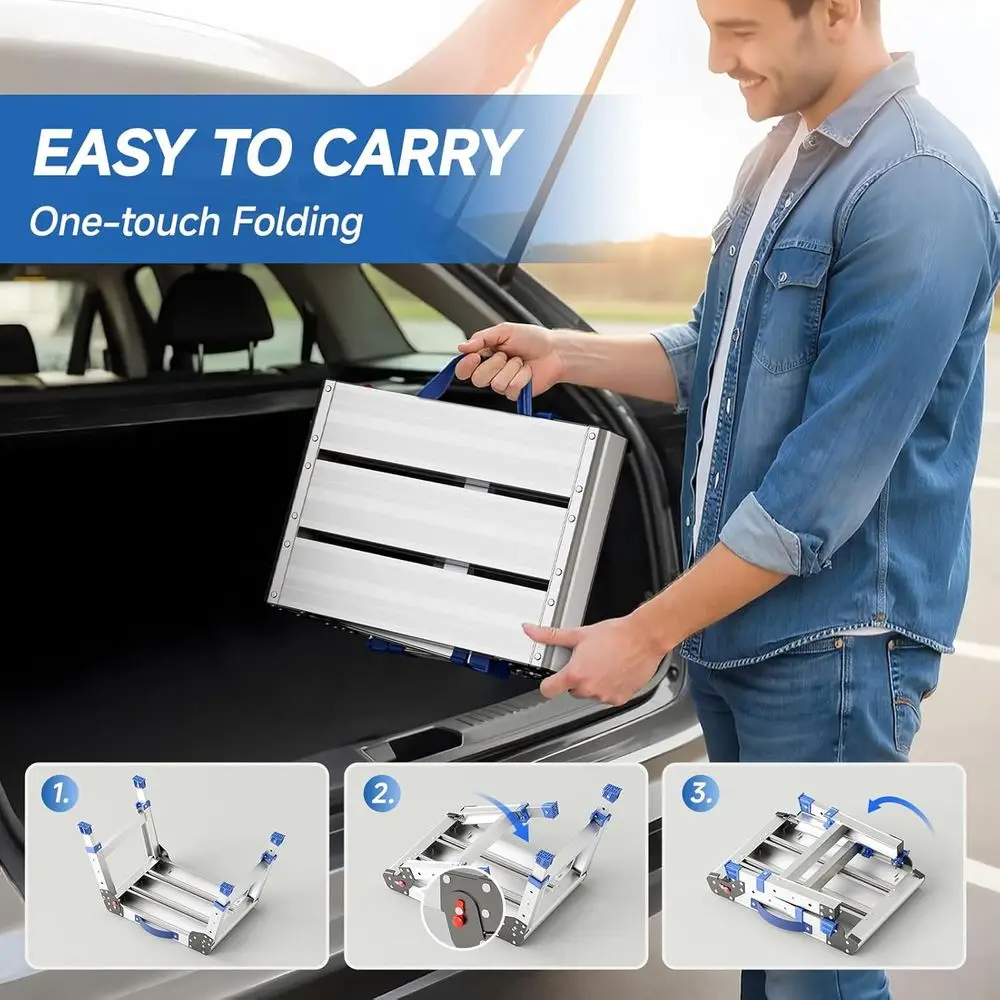 مقعد ألومنيوم بارتفاع قابل للتعديل للبالغين - خفيف الوزن، محمول، جاهز للاستخدام في الهواء الطلق، يحمل ما يصل إلى 440 رطلًا #6