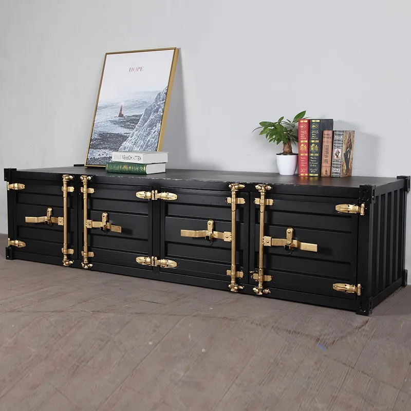 Industrial style, coffee table, rectangle, TV cabinet, small apartment, personality, wrought iron, retro, creative