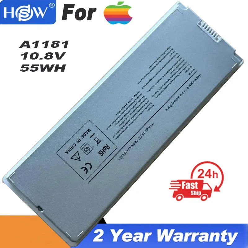 Laptop Battery For Apple MacBook A1181 2008 year White A1185 battery