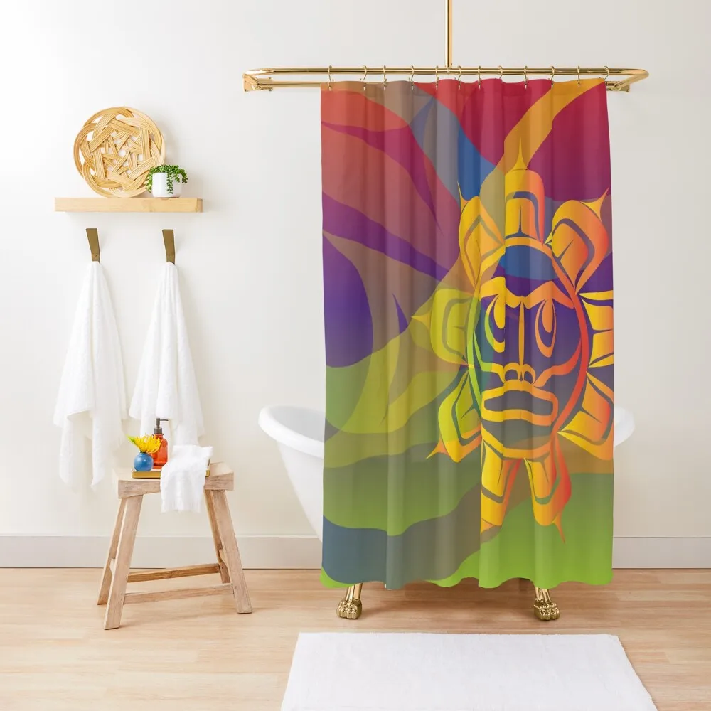

Summer Breeze Shower Curtain Window Shower Bathroom Anime Shower Set Curtain