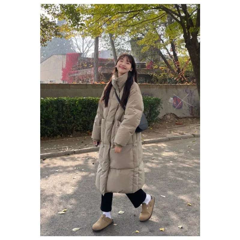 Women's Autumn/Winter Top Coat Cotton Coat Medium Length Simple Comfortable Casual Design Fashion Advanced Soft Niche Versatile