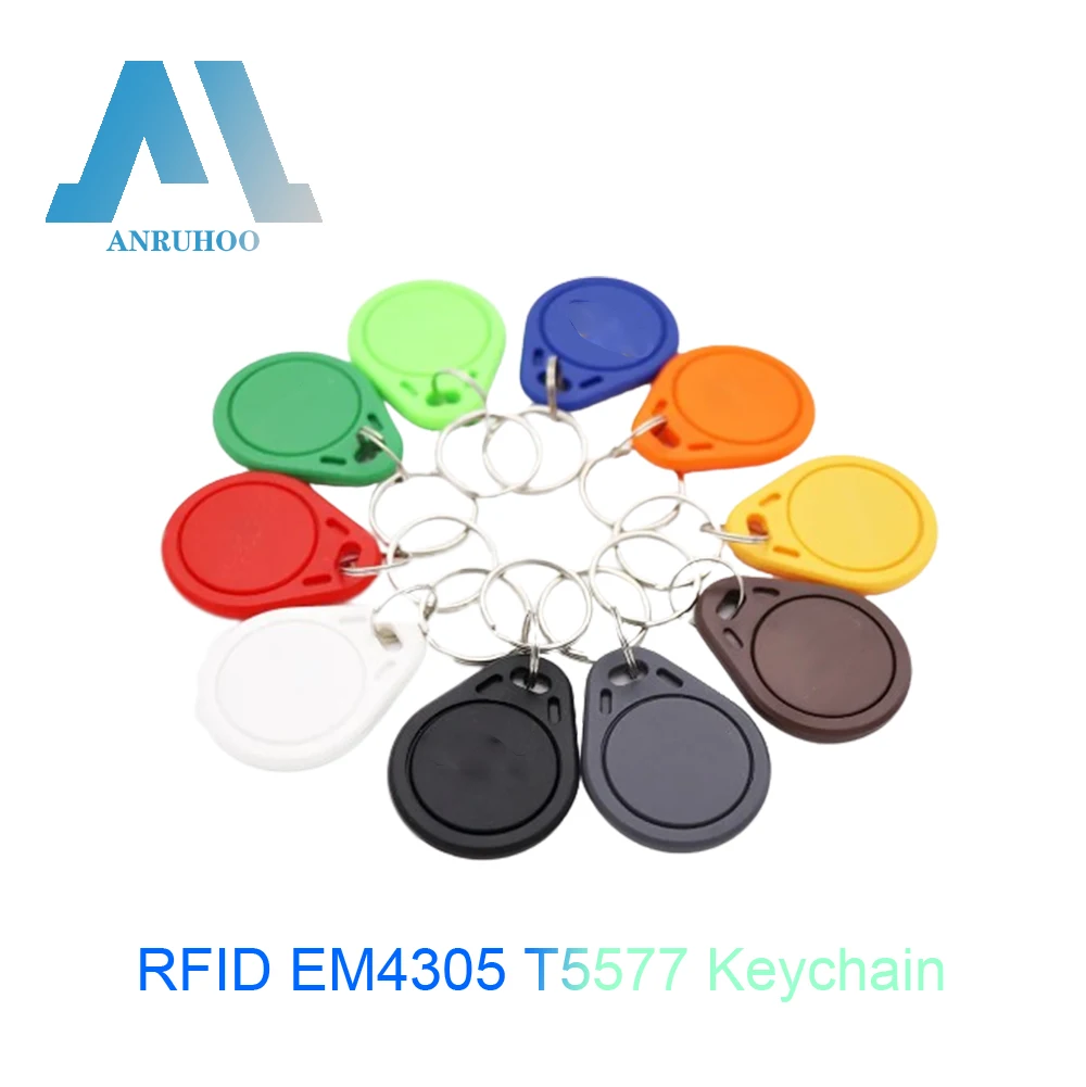 5/10pcs EM4305 125khz ID Keyfob Rewritable Writable Rewrite  T5577 Key Rfid Tag Ring Card Proximity Token Access Duplicate