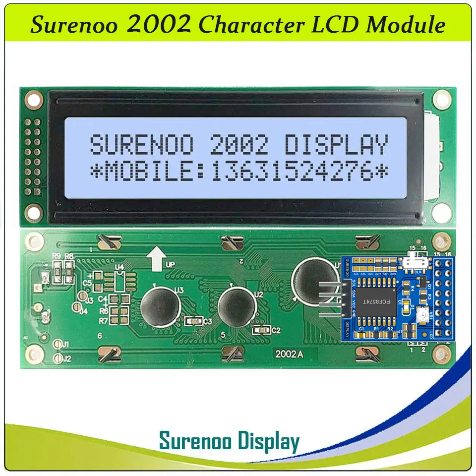 Surenoo 2002 202 20*2 Parallel Serial IIC I2C TWI LCD2USB USB2LCD USB Character LCD Module Display Screen Panel for Arduino