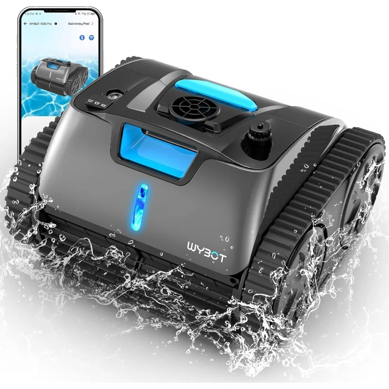 

(2024 Новинка) Робот-пылесос для бассейна WYBOT C1 Max с приложением, ручным переключением режима и настенным уборщиком для бассейна, мощность всасывания 65 Вт