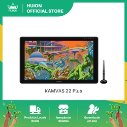 HUION Kamvas 22 Plus Graphic Pen Display Digital Art Painting Tablet QD Monitor 21.5 inch with Anti-glare Etched Glass 140%sRGB