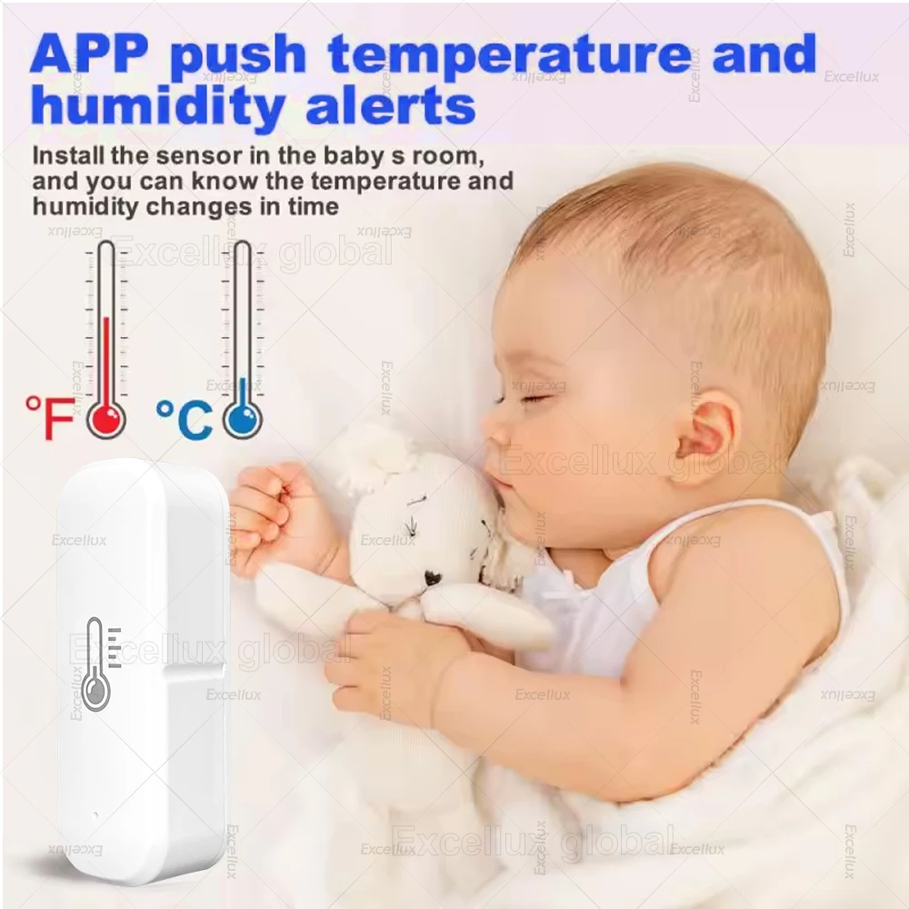 Tuya Zigbee 3.0 Temperature Humidity Sensor Indoor Thermometer Hygrometer Monitoring Works with Smart Life APP Alexa Google Home