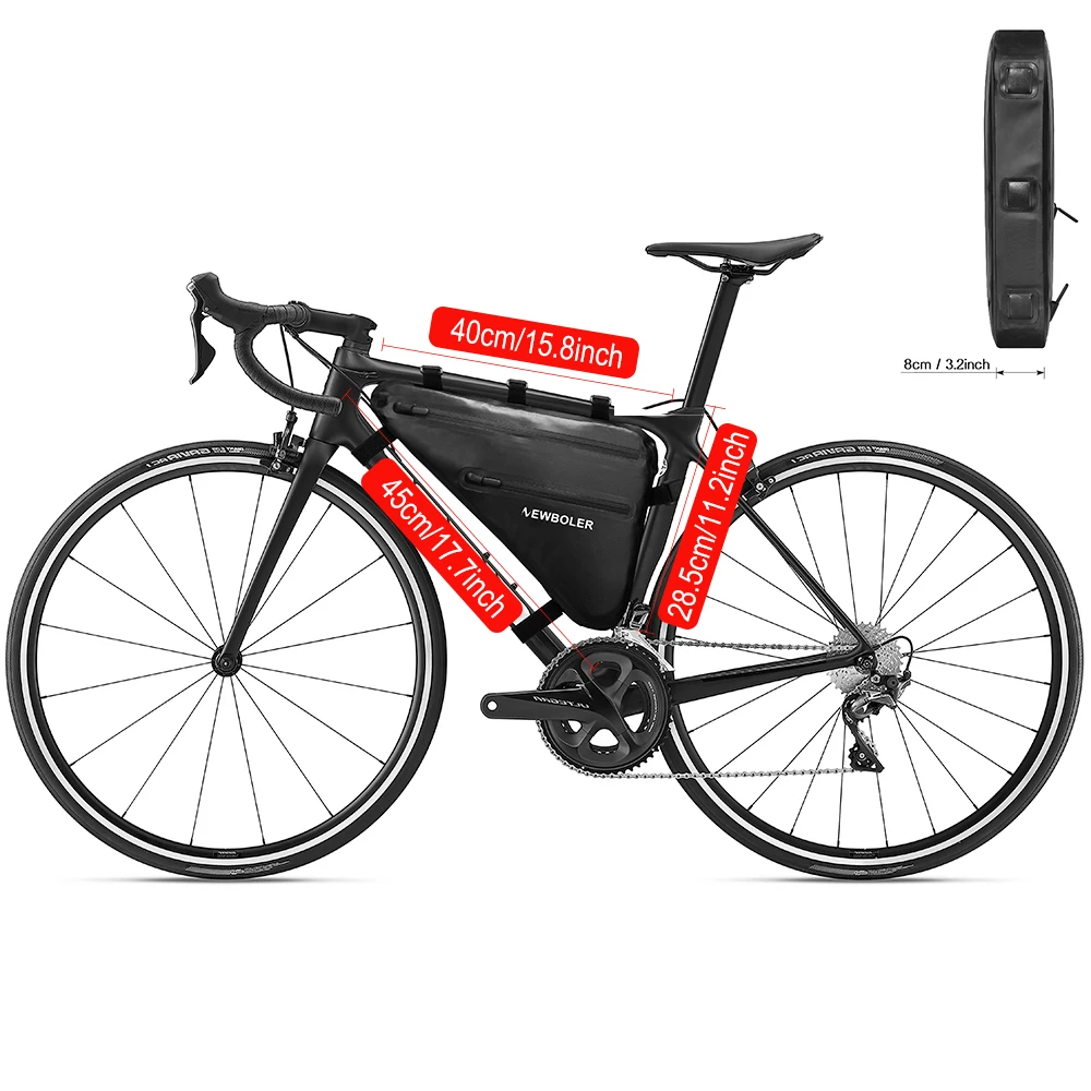 NEWBOLER Fahrrad Tasche Vorne Rohr Rahmen Lenker Wasserdichte Radfahren Taschen Dreieck Tasche Rahmen Halter Fahrrad Zubehör – Detail 9