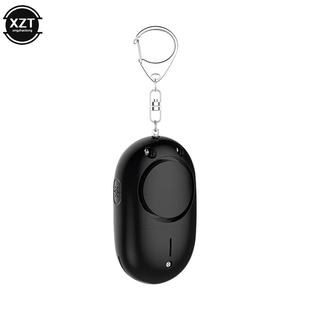 Personal Defense Alarm 130dB With LED Light Rechargeable Self Defense Woman Safety Alarm Key Chain Emergency Anti-Attack
