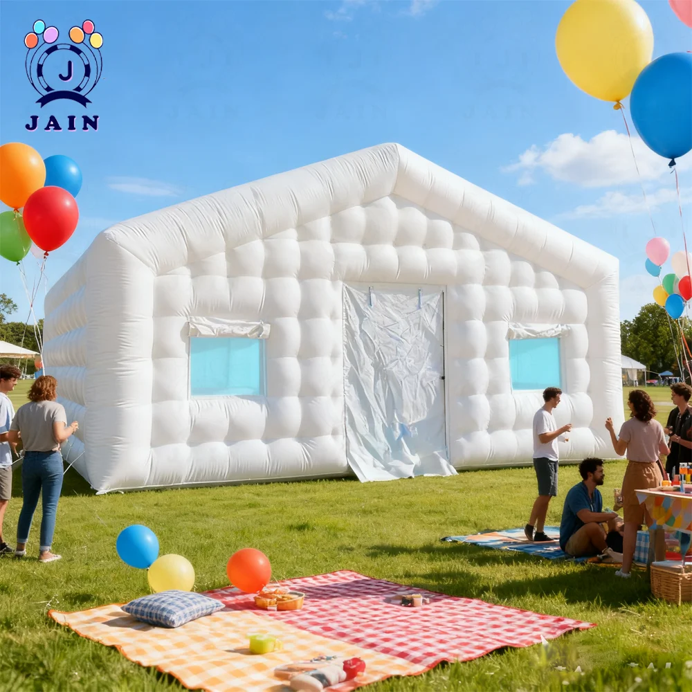 

26FT Large White Inflatable Night Club Disco Event House PVC Portable Inflatable Party Tent with Blower for Parties Shows Rental