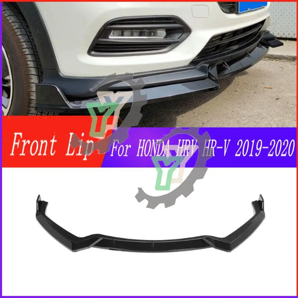 Car Front Spoiler Bumper Lip Glossy Black Car Lower Splitter Body Kit Guard Plate Lippe Board For HONDA VEZEL HRV HR-V 2019-2020