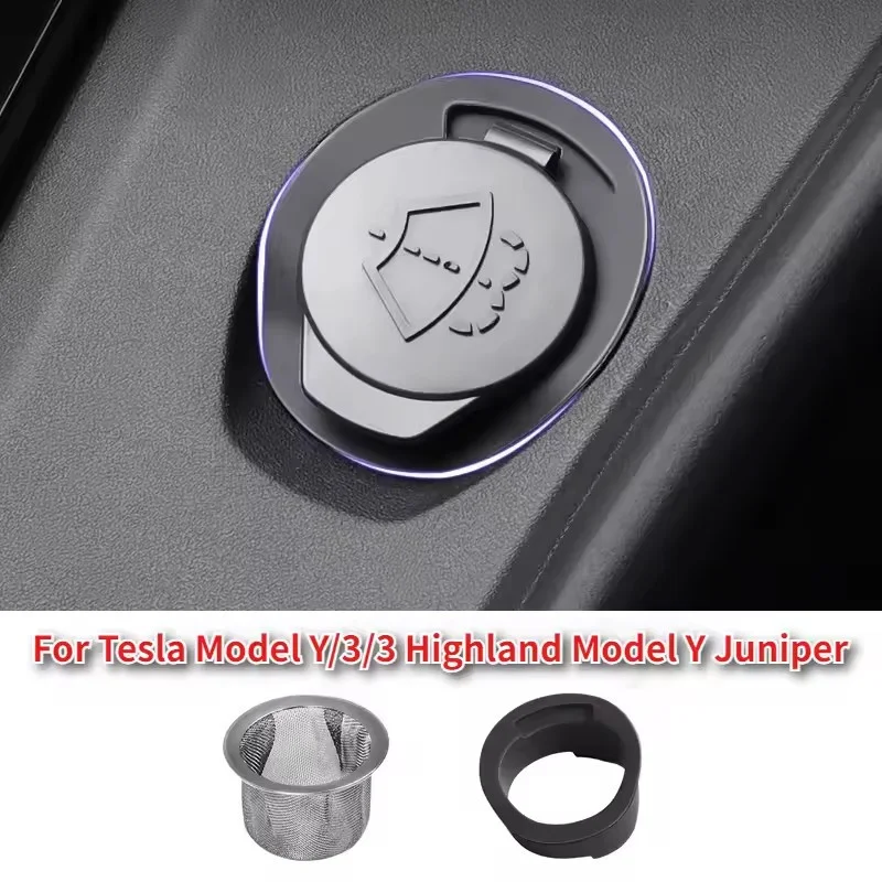 Wiper Gap Plug Filter Screen for Tesla Model 3/Y 2025 Windshield Wiper Water Inlet Gap Plug Anti Blocking Cover Filter Screen
