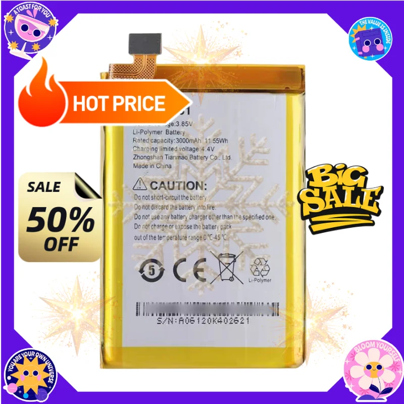 SWZY 2PCS CBT-A061  C31 3000mah Battery for Cubot KingKong Mini 2 Pro Mini 3 Mobile Phone Battery