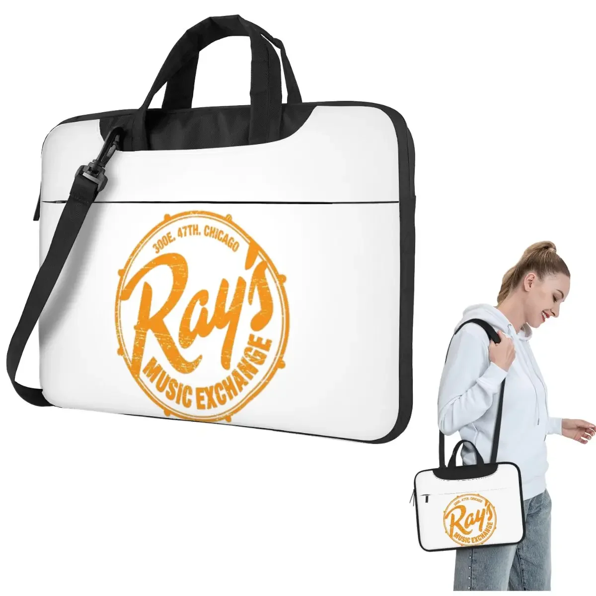 Ray's Music Exchange (worn Look) Crossbody Laptop Bag Case Computer Bag Resistant Protective Notebook Pouch for Macbook Pro