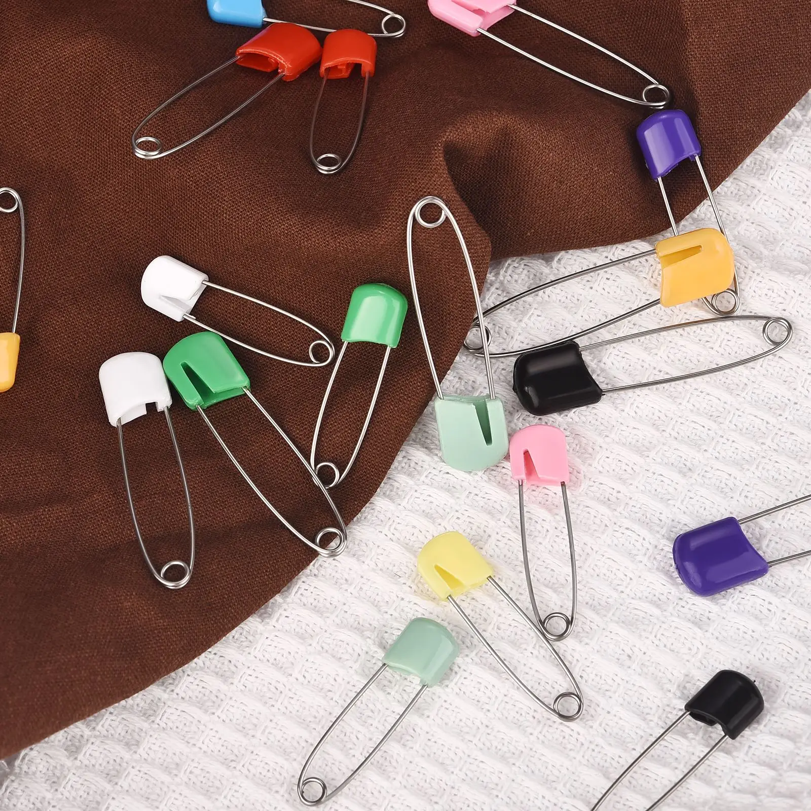 50Pcs 4/5.5cm Pins Plastic Head Cloth Diaper Pins Buckles Sewing Baby Safety Locking Pins For Quilting Knitting Stitch Markers