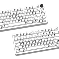 KBDiy Retro GMK Keycaps Minimal White Cherry Profile PBT Keycap Set for Coutom Gaming Mechanical Keyboard 139Keys 60% Key Caps