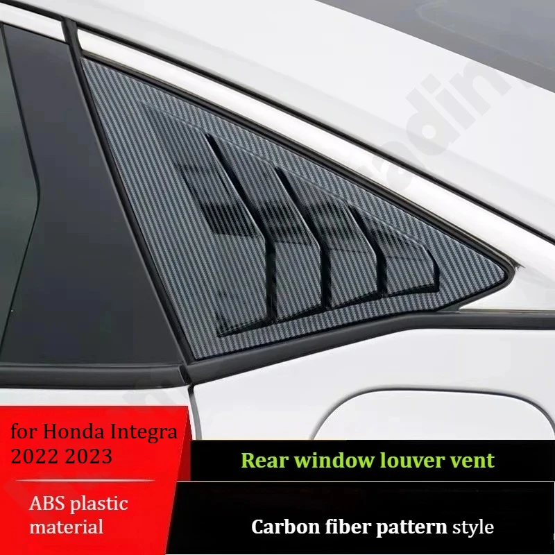 for Honda Integra 2022 2023 Rear window louver vent/rear triangular window decoration/modification accessories