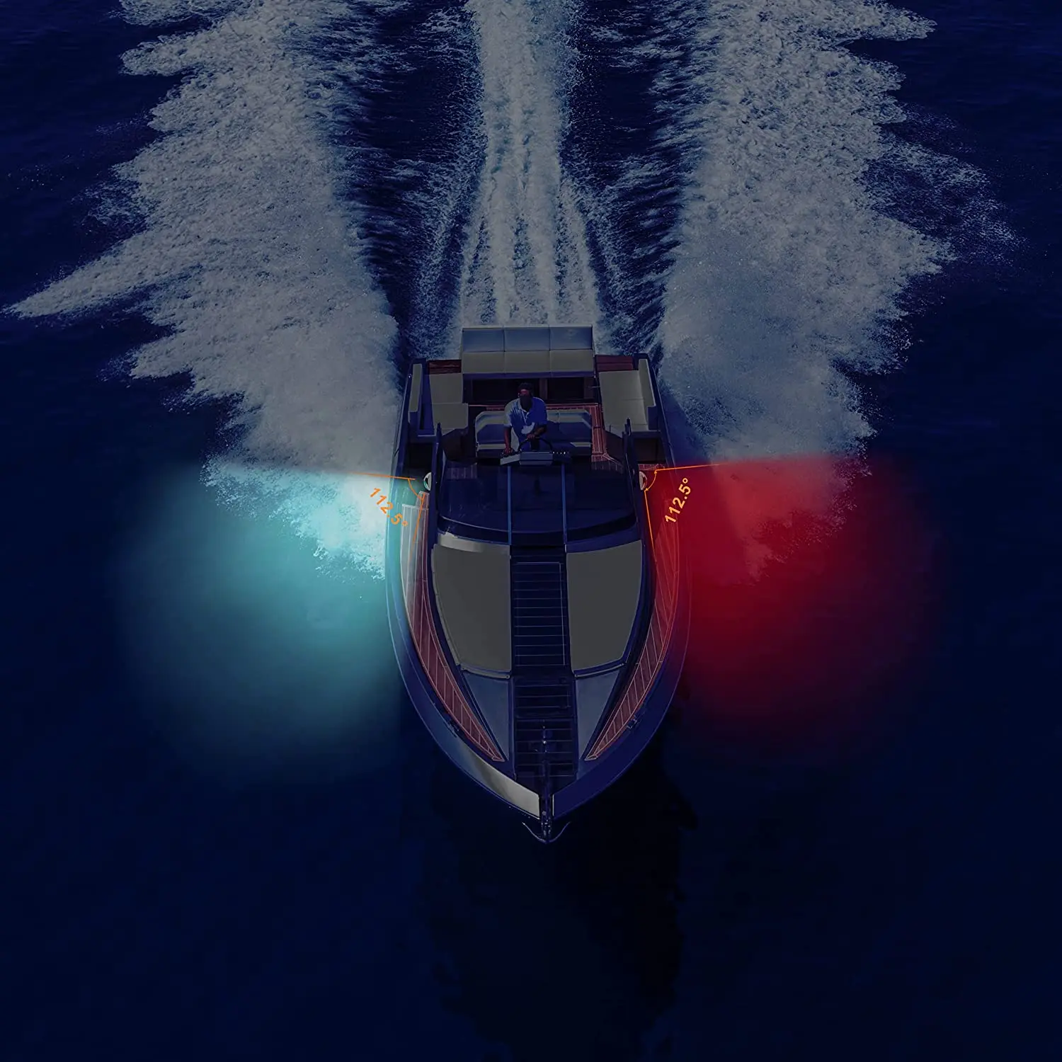 Boat Navigation Lights Red and Green LED Marine Vertical Mount 10-30 Volt USCG 2 NM 1 Pair ( Vacuum Electroplate Silver)