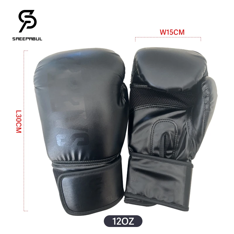 

Muay Thai Competition Gloves Sponge Boxing Training Mitts Grappling Gloves Kick Boxing Gloves PU Karate Guantes MMA Sanda 12OZ