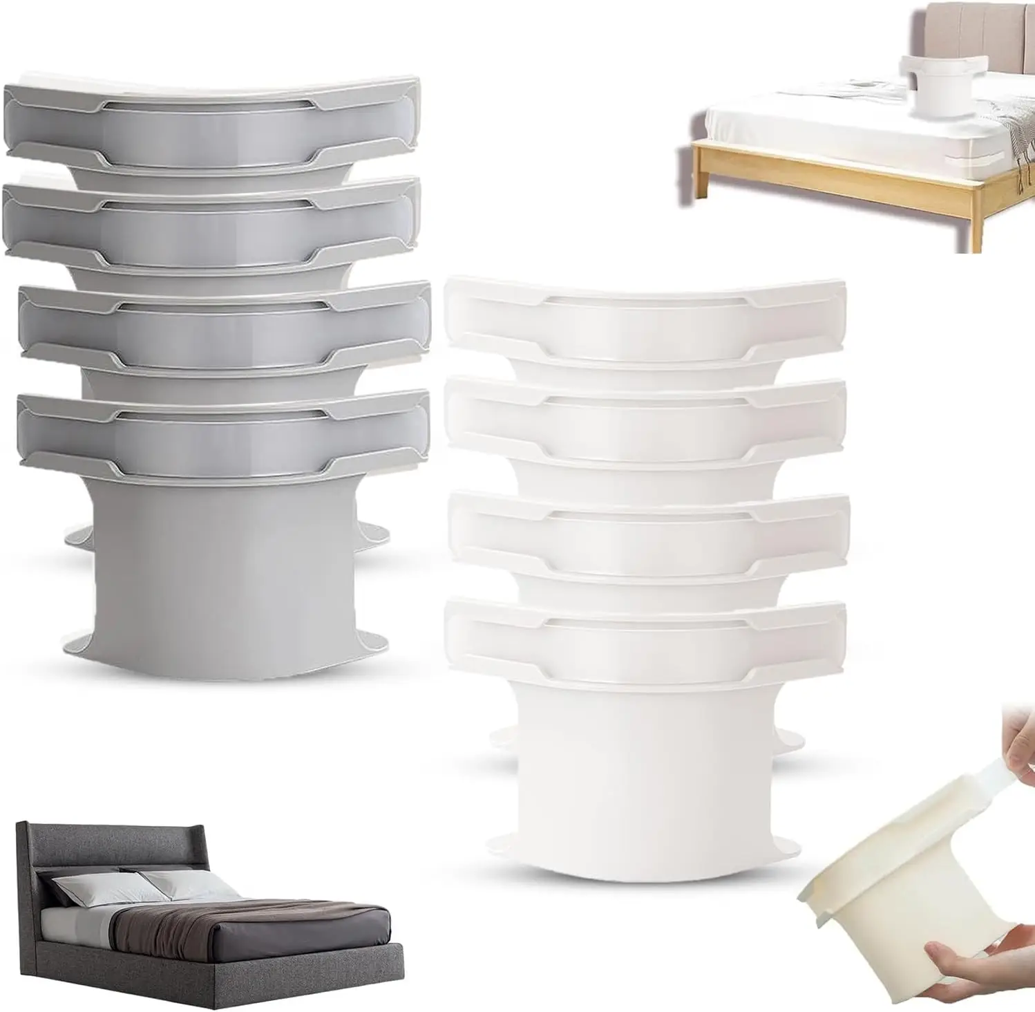 Klipsy do mocowania narożników prześcieradeł, niewidoczne uchwyty do zakrywania łóżka z wytrzymałymi paskami do materaca, uniwersalne blokady do prześcieradeł.