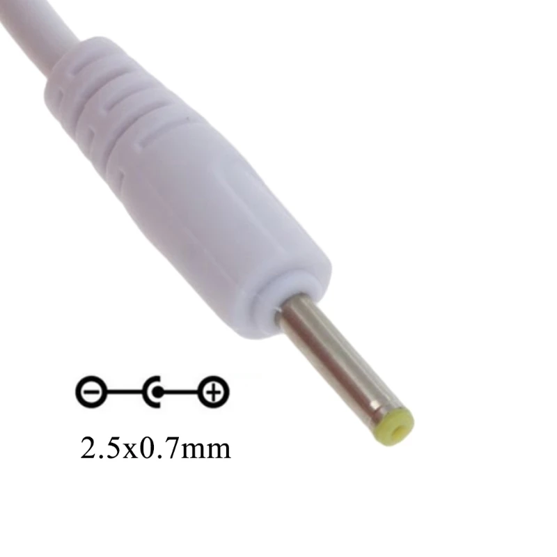 Cable de alimentación USB de 5V a Jack de 2,5mm x 0,7mm, materiales duraderos, 1 metro/2 metros