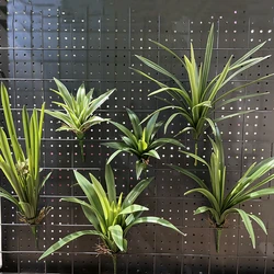 15/16/24 Leaf Realistic Feel Artificial Orchid Grass Green Chlorophytum Plants DIY Indoor Floral Home Garden Wedding Hotel Decor