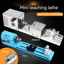 Mini Wood Lathe Machine Woodworking Buddha Pearl Lathe Grinding Polishing Beads Wood Drill Rotary Tool 12-24V Speed Adjustable