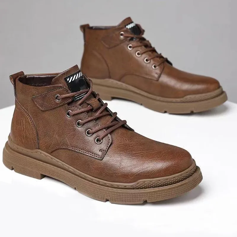 Botas de nieve cálidas informales para hombre, botines cómodos, otoño e invierno, M1090