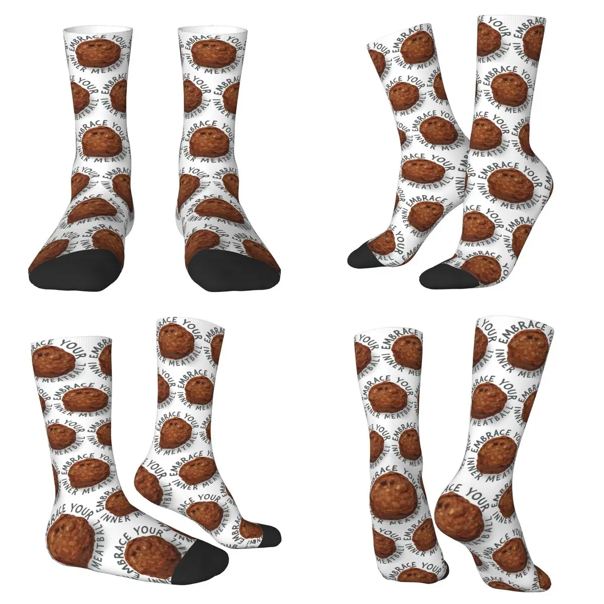 Calcetines de albóndigas Harajuku medias de alta calidad calcetines largos para todas las estaciones accesorios para regalos de Navidad unisex