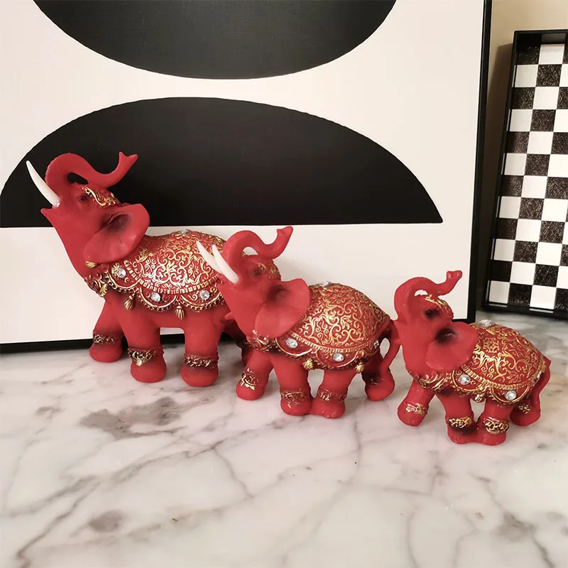 

Vintage Exquisite Elephant Model Ornaments Statue Gift Home Office decoration Elephant Statue Wealth Figurine Gift Home Décor