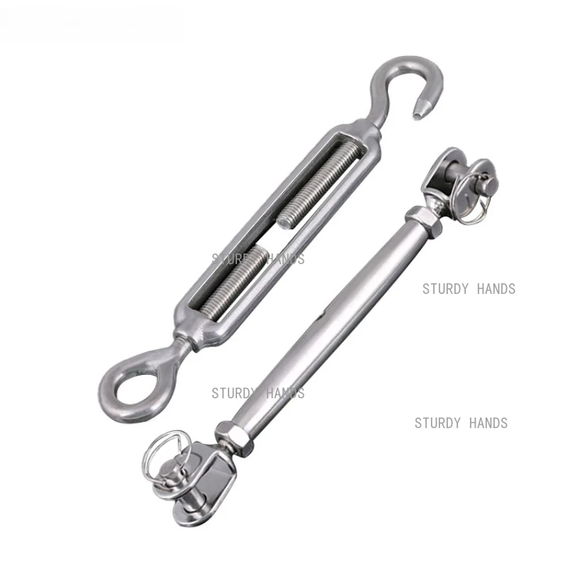 304 Stainless Steel Open Closed Flower Basket Screw Wire Rope Tensioning Bolt Hardware Accessories M4/M5/M6/M8/M10/M12,1pc