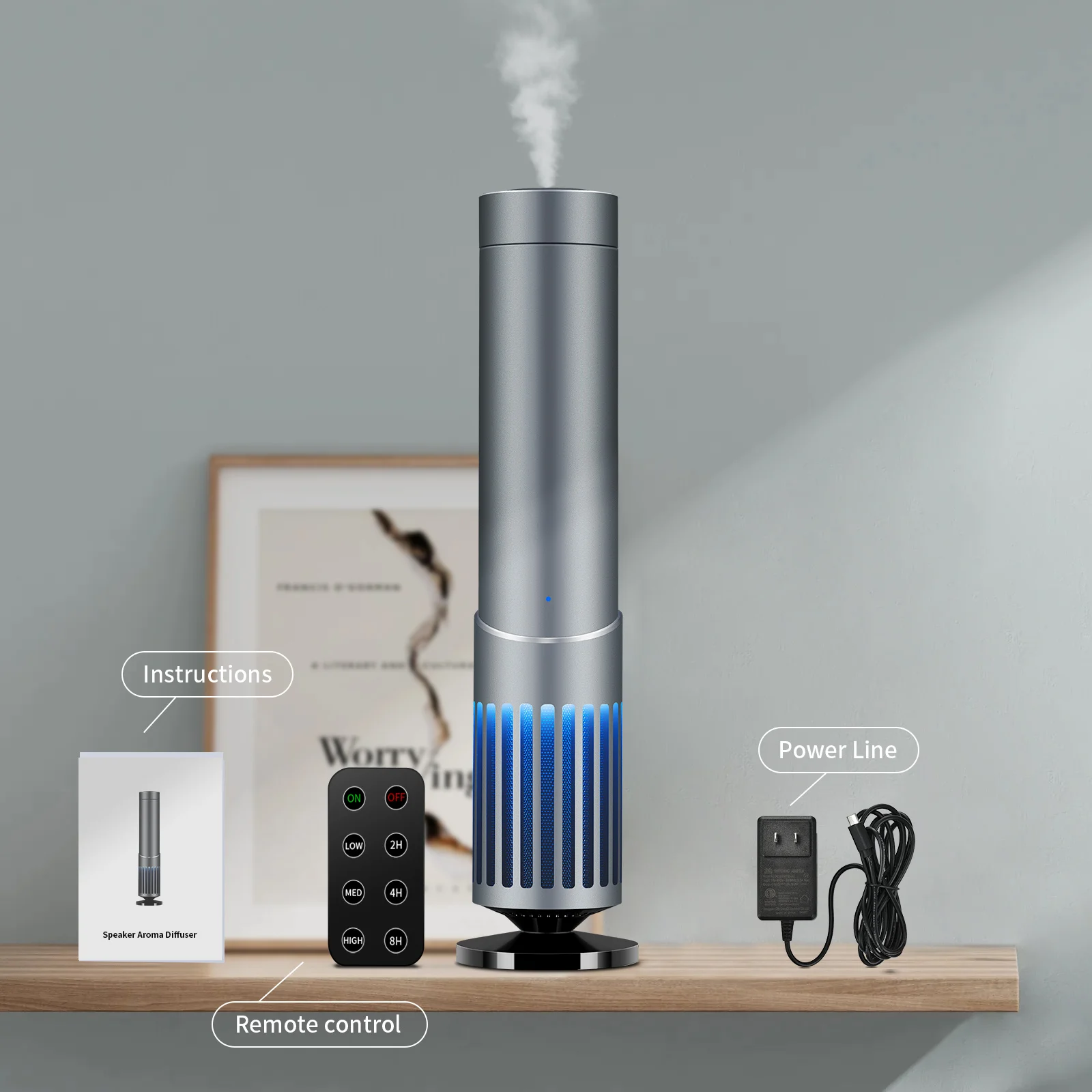 Hotel Aroma Diffuser Electric Speaker Music Scent Diffusers  Remote Control Waterless Essential Oil Diffusers for Home Hotels