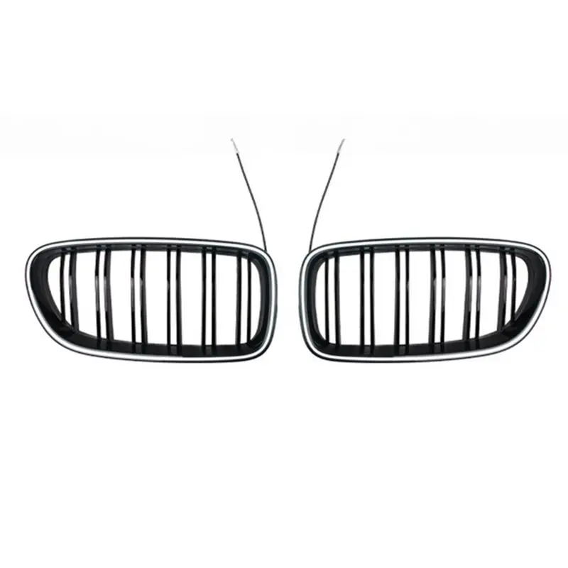 

Передняя гоночная решетка радиатора для BMW 5 серии F10 F11 F18 2010-2017 с LED-подсветкой, двойными ламелями, глянцевая, светящаяся, с тюнинг-решеткой