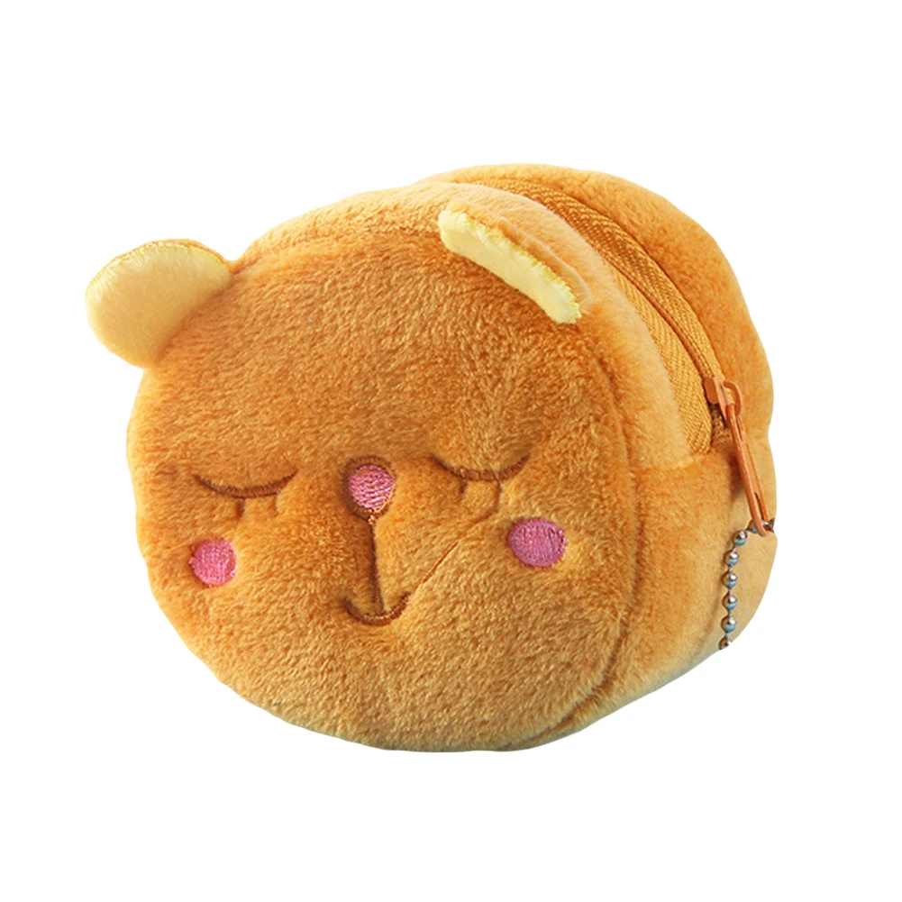 Cartoon Mini Plush 3D Zero Wallet Cute Coin Bag Key Bag Cute Plush Zipper Coin Bags Party Birthday Small Gifts For Children