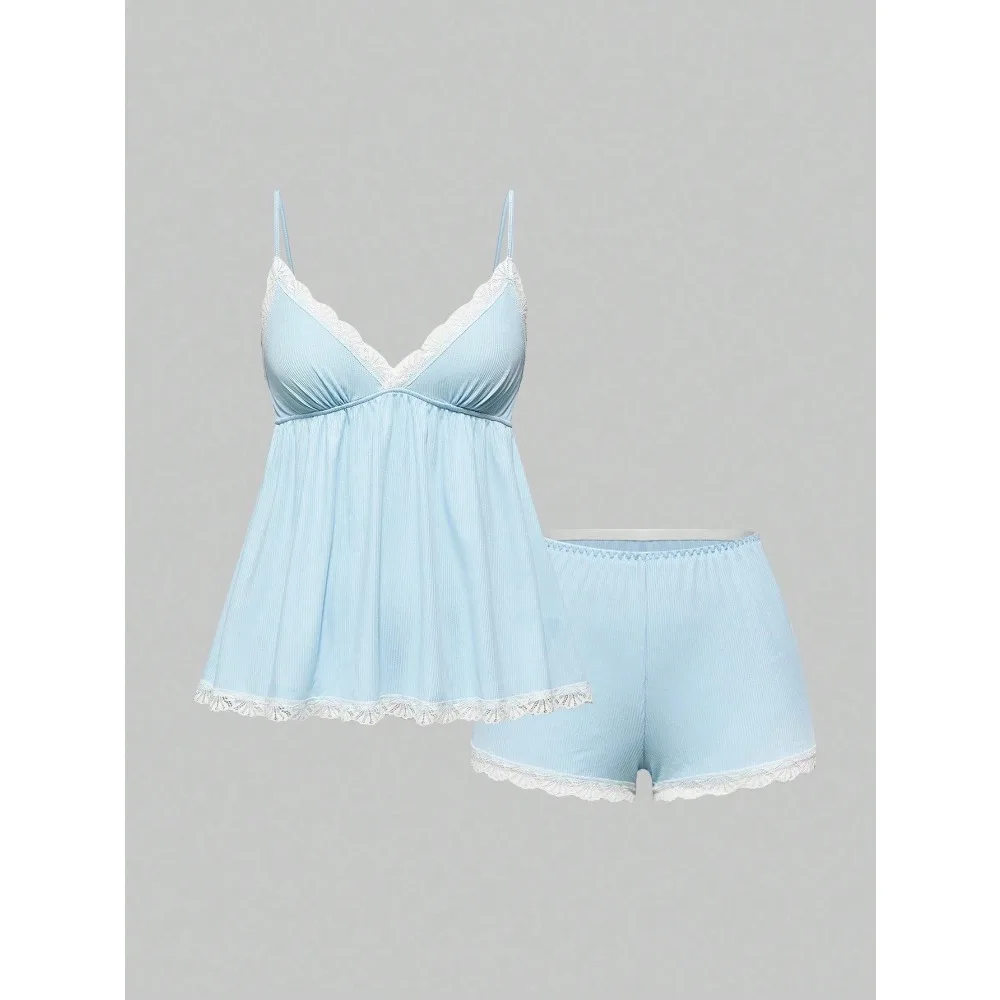 

Lace Camisole & Shorts Lounge Set