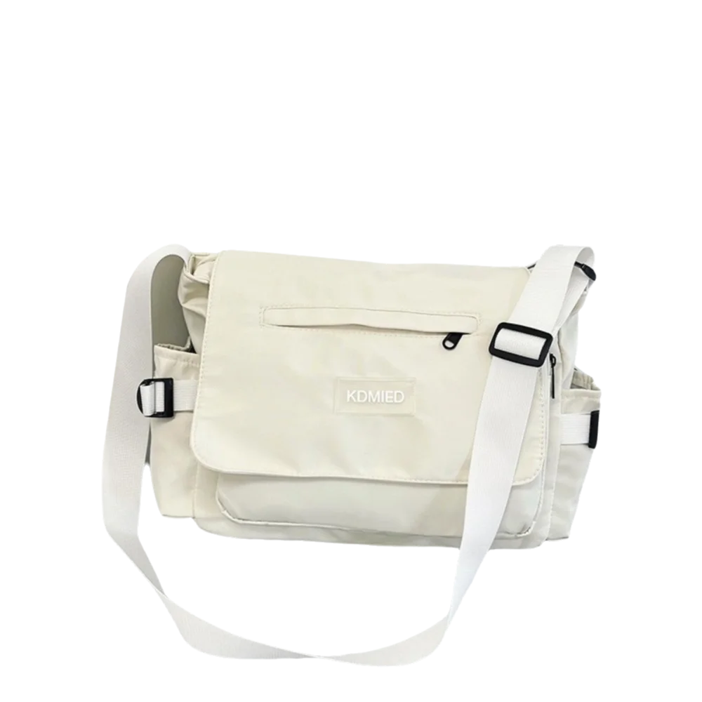 

Студенческая сумка-мессенджер большой вместимости с буквенным принтом, холщовые сумки через плечо в стиле Харадзюку, школьные сумки, универсальная нейлоновая сумка на плечо для мужчин