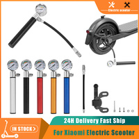 High Pressure Mini Tire Pump with Gauge for Xiaomi M365 1s Pro2 Max G30 G30D ES1 Electric Scooter Tire Hand Air Inflator Pump