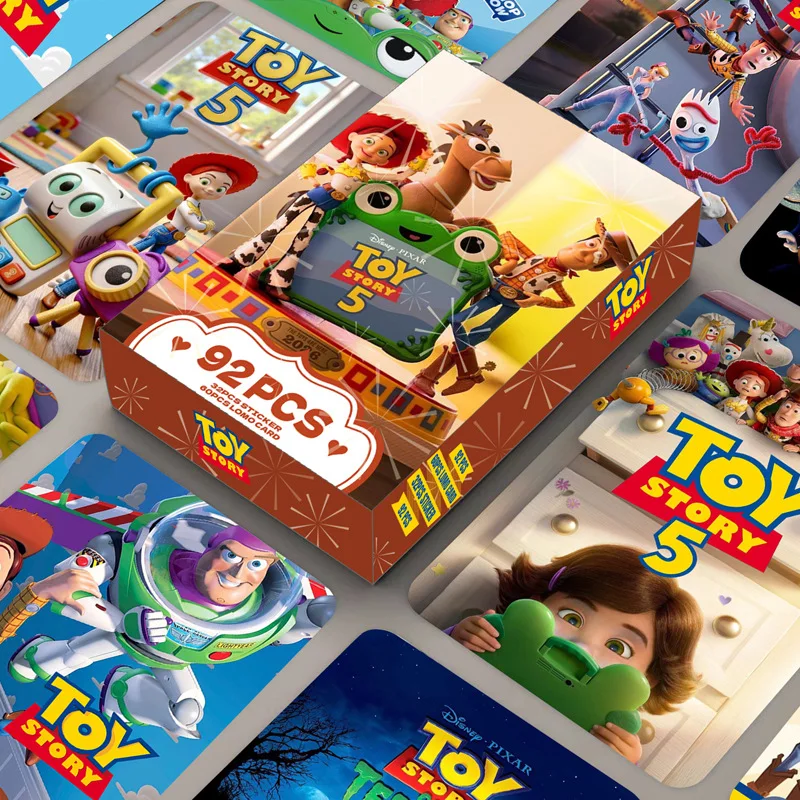 92 cards Toy  Story Toy  double-sided high-definition color printed photo cards anime peripheral collection cards stickers