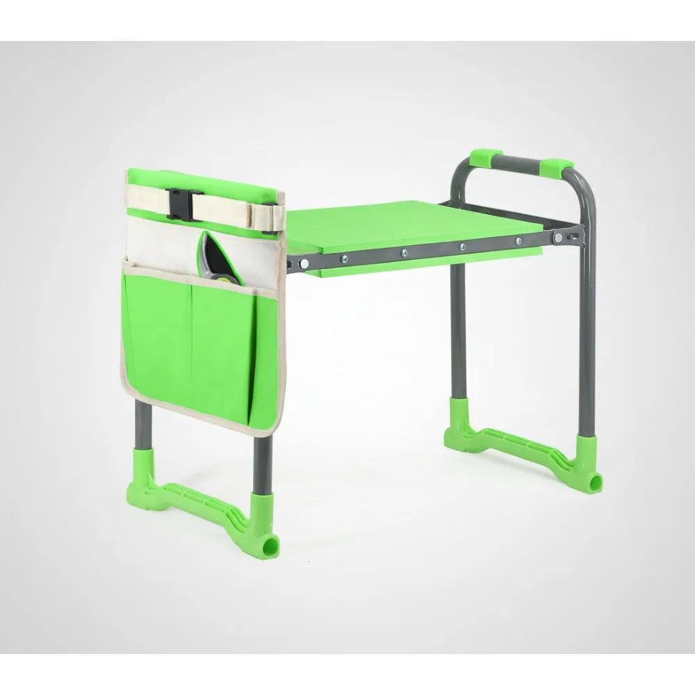 

Heavy Duty Garden Kneeler Seat with 10.2" Wide Pad, Folding Stool for Gardening & Seniors, Includes Hand Pruner