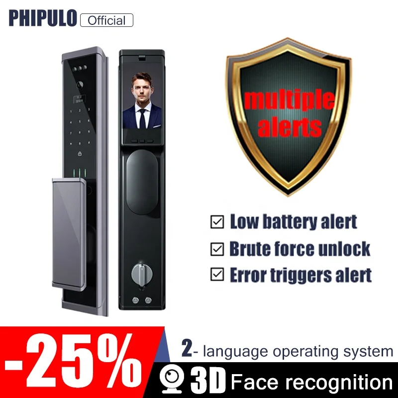 Fully Automatic Digital Biometrics Lock Home Smart Life Multifunction Password Waterproof Electronic Fingerprint Smart Lock