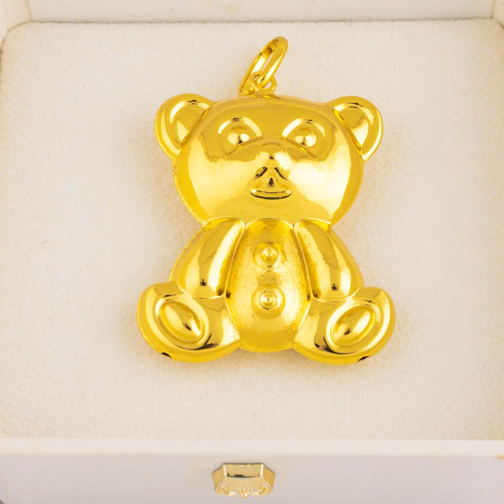 YM Bear Pendant 18K Gold-Plated Necklace Unisex 3