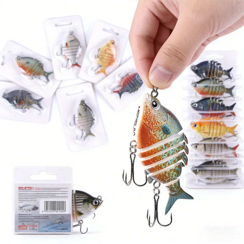 

Многосекционная приманка для рыбы, 8 номеров, крючок 6,35 см, 3,3 бионическая искусственная приманка, рыболовные снасти для тилапии, окуня и универсальной пресной воды и